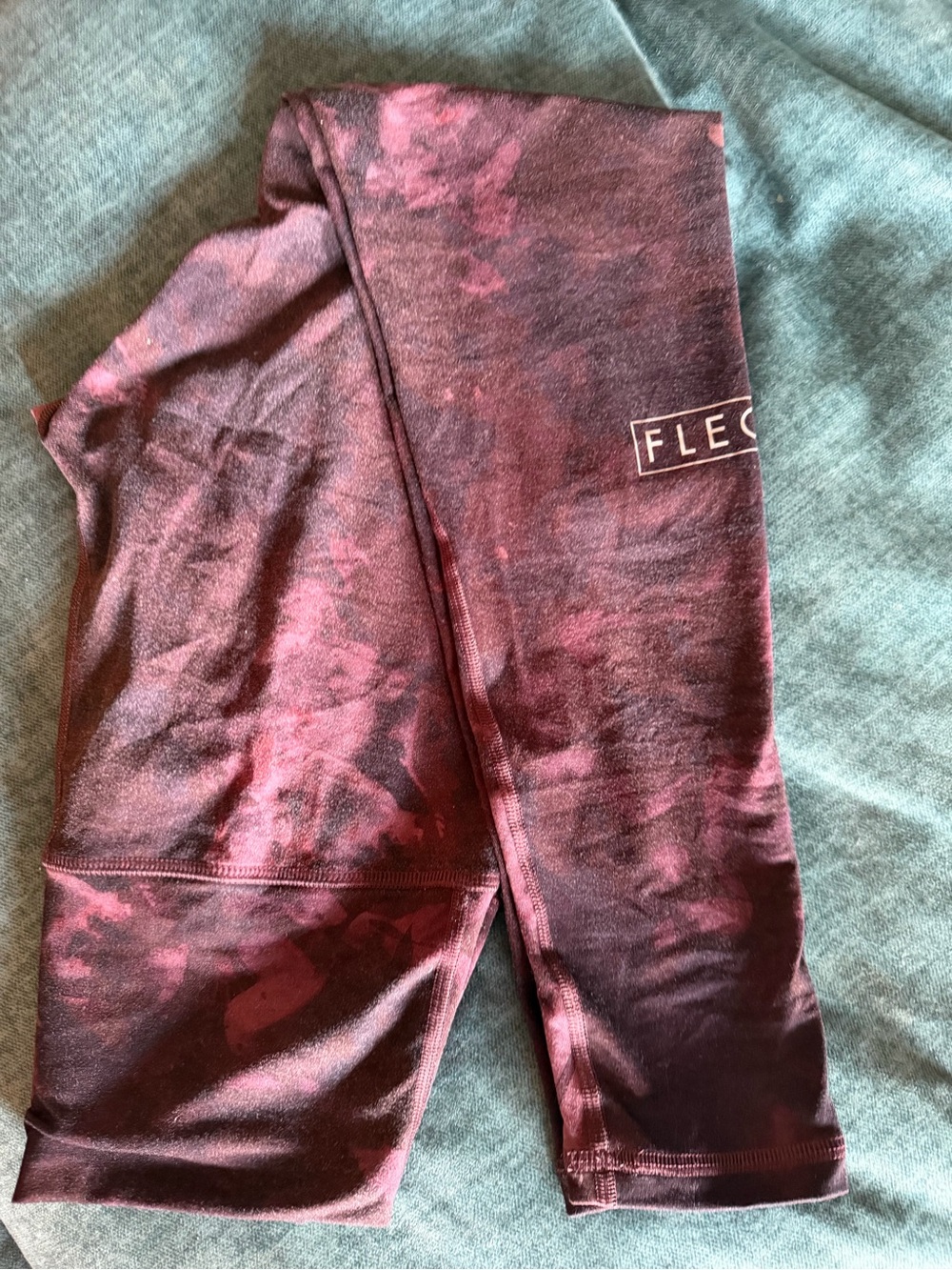 Fleo Kids Maroon Tie-Dye Leggings